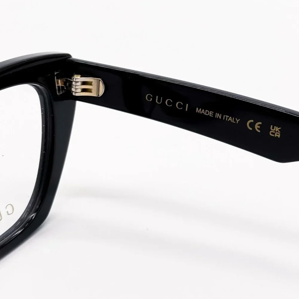 NEW GUCCI GG1334O 001 EYEGLASSES WOMEN BLACK CAT EYE EYEWEAR GUCCI